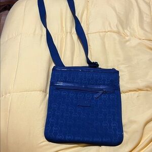 Michael Kors Dark Blue Embossed Crossbody